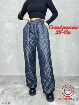 Теплые штаны на резинке
