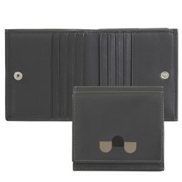 Итальянский кожаный кошелек DuDu серии Flavio | антрацитовый