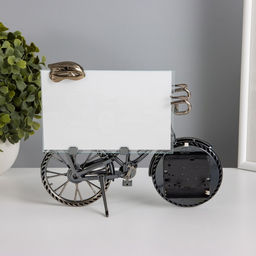 Фоторамка для фото 10×15 см с часами «Велосипед», пластик, 18×22 см