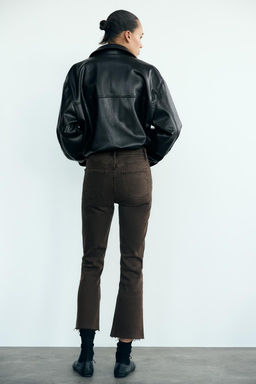 TRF CROPPED FLARE HIGH-WAIST JEANS - Zara фото 17