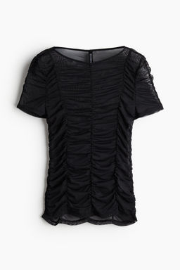 Top fruncido de malla - H&m фото 4