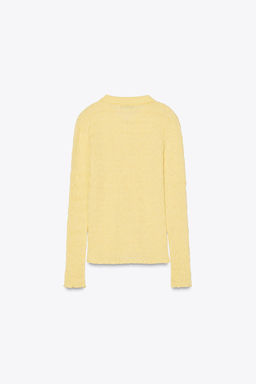 TEXTURED KNIT POLO COLLAR TOP - Zara фото 4