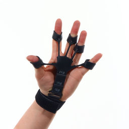 Массажёр для разработки рук и пальцев, с манжетом, 8×14×2.8 см, чёрный