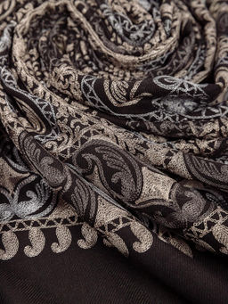 Палантин с вышивкой /шерсть/в ассорт № Тк850/27 - Ганг фото 3