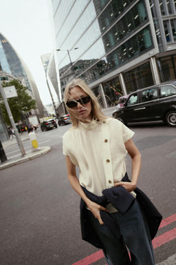 CONTRAST BUTTON SHIRT - Zara фото 3