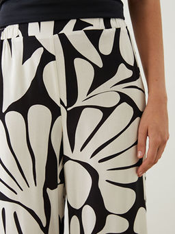 Beli Lastikli Desenli Kad?n Pantolon