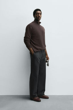 PURL KNIT ZIP-UP SWEATER - Zara фото 4