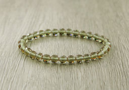 Султанит 6мм, гранёные бусины, браслет "Классика" 18см.