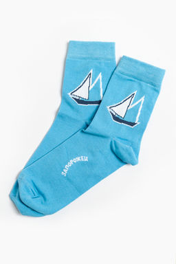 Носки ЗАПОРОЖЕЦ Лодка ГОЛУБОЙ