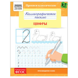 Цена за 2 шт. Пропись ТРИ СОВЫ А5 "Каллиграфическое письмо. Цифры" 6-7 лет (ПрА5_16_58370) 16стр.