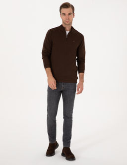 Koyu Kahverengi Regular Fit Sweatshirt - Cacharel фото 4