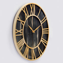 Часы настенные интерьерные «Кесвик», серия: Лофт, дерево, металл, бесшумные, плавный ход, d=49 см, от батарейки 1хАА