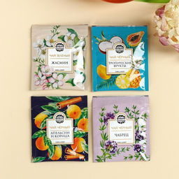 Чай подарочный «Расцветай от любви», весовой чай 40 г (2 шт. × 20 г)., чай в пакетиках 21.6 (12 шт. × 1.8 г).