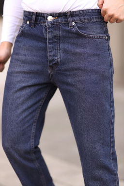 Lacivert %100 Pamuk Boyfriend Jeans Kot Pantolon TMNAW25JE00020