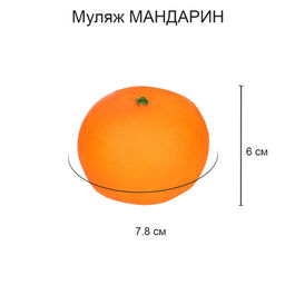 Blumentag MDL-03-15 Муляж Мандарин 6 х 1 шт. d 7.8 см 6 см  фото 4