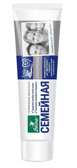 СЕМЕЙНАЯ з/паста без футляра 150гр Классическая без пенала