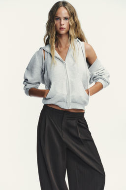 PINSTRIPE PLEATED BALLOON TROUSERS