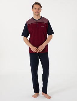 Bordo K_sakol 3l_ Jakarl_ Pijama Tak_m_