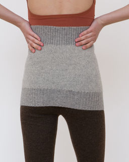 Пояс трикотажный из монгольской шерсти серый