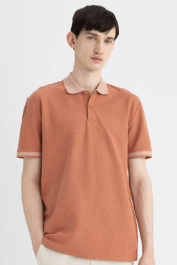 New Regular Fit K?sa Kollu Basic Duz Polo Tisort - Defacto фото 11