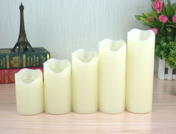 Сувенир с подсветкой "Свеча восковая - Ангел" 7,5*15 см - облита воском (работает от батареек 3 ААА)