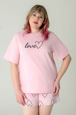 Арт. 9162 Пижама с шортами 50-58 (5 шт) Цвет:розовый