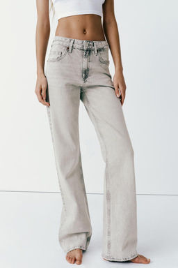 TRF WIDE-LEG MID-RISE FULL LENGTH JEANS - Zara фото 4