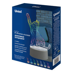 ULI-M501 RGB/3AAA CATTY/WHITE Светильник декоративный с эффектом 3D Кошка, на батарейках 3AAA (не в/к). 1 светодиод. RGB свет. USB кабель в/к. TM Uniel - Volpe фото 12