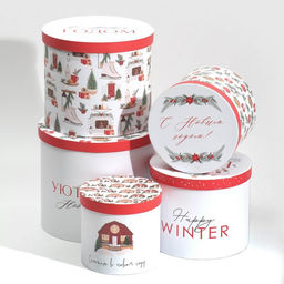 Набор подарочных коробок 5 в 1 Уютного Нового года, 13 1419.5 22 см - Дарите счастье фото 19