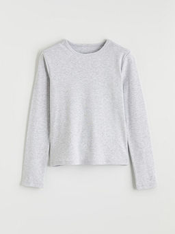 Uzun Kollu Bisiklet Yaka K?z ?ocuk Ti??rt