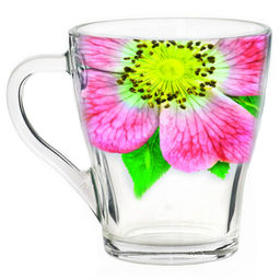 Цена за 2 шт. Кружка для чая 250мл. арт. 1649-Д (Живая природа. Китайская Роза)