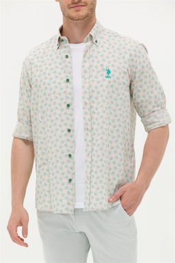 U. S. Polo Assn Мужская зеленая рубашка с длинным рукавом - U.s. polo assn фото 13