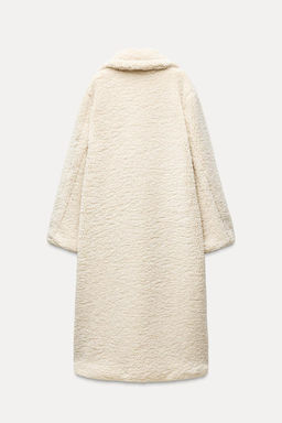 LONG FAUX SHEARLING COAT - Zara фото 14