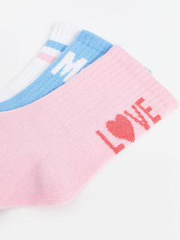 Desenli K?z ?ocuk Soket ?orap 3l? - Waikiki фото 3