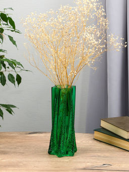 Ваза «Флоранс», 25×11×9 см, стекло, зелёная