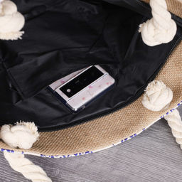 Сумка пляжная на молнии 45х32х14 см / BB24 /уп 1/микс - ГалеонТрейд фото 4