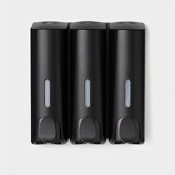 Диспенсер для мыла SAVANNA, механический, 3 отсека по 350 мл, шампунь, кондиционер, гель, чёрный фото 3