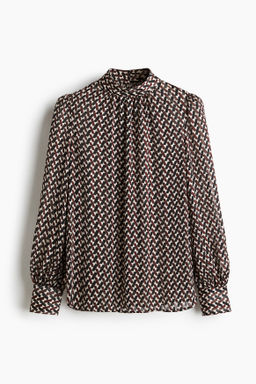 Stand-collar blouse