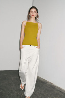 RIB TOP WITH POLYAMIDE STRAPS - Zara фото 7