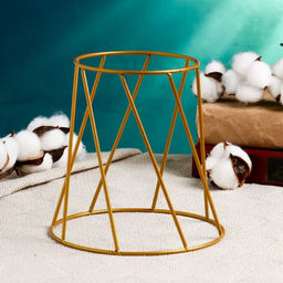 Декоративный горшок для цветов «Цилиндр», 500 мл, 16×16×16 см, керамика, с металлической подставкой, белый