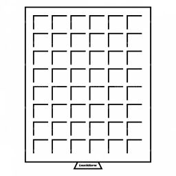 Кассета SMART на 48 квадратных ячеек для хранения и презентации монет диаметром до 24 мм LEUCHTTURM 325527