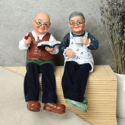 Цена за 2 шт. Фигурка Бабушка, Дедушка висячие ножки 20 см / YH0366 /уп 96/микс - Галеонтрейд фото 5