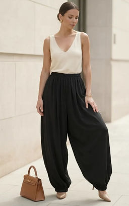 брюки султанки алладины 95% хлопок; 5% лайкра - Knitka wear фото 14