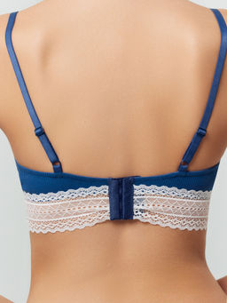 Бюстгальтер женский синий с декором из кружева французский синий 512547 - Mark formelle фото 7