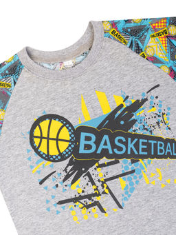Пижама детская меланж принт баскетбол