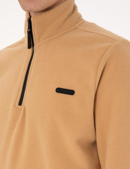 Bej Regular Fit Yar_m Fermuarl_ Polar Sweatshirt - Pierre cardin фото 7