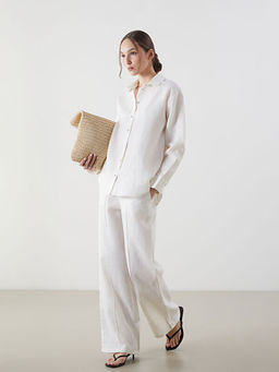 Oversize %100 Keten Kad?n G?mlek