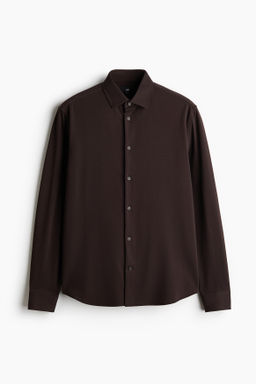 Camisa en tejido el?stico multidirecci?n Slim Fit