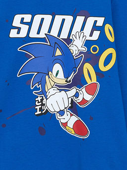 Bisiklet Yaka Sonic Bask?l? Uzun Kollu Erkek ?ocuk Pijama Tak?m? - Waikiki фото 3