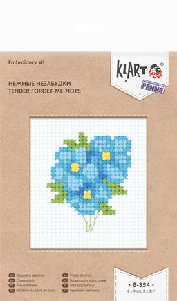 Klart набор для вышивания 8-354 Нежные незабудки 8 х 9 см